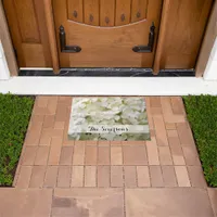 White Hydrangea Flowers Doormat