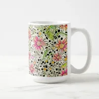 Groovy Vintage Daisy Flower Coffee Mug