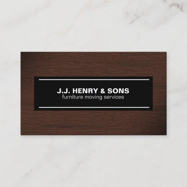 Brown Wood Grain Business Card