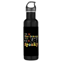 Tis The Season To Creepy Funny Dancing Skeletons M Stainless Steel Water Bottle