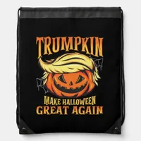 Trumpkin - Donald  Make Halloween Great Again  Drawstring Bag