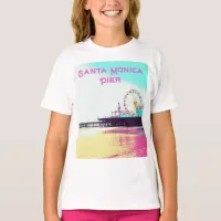 Prismatic Dots Santa Monica Pier Los Angeles T-Shirt