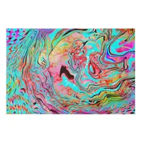 Tranquility Abstract Fluid Art   Faux Canvas Print