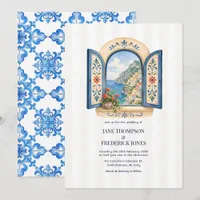 Amalfi Coast Italian Mediterranean Wedding Invitation