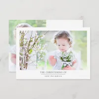 Photo Baptism Christening  Thank You Card