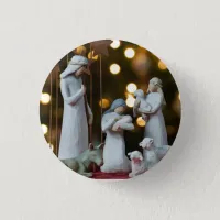 Christmas Nativity Scene Button