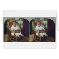 Vintage Child and Rabbit