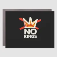 No Kings Anti Minimal Clean Design Car Magnet