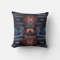 Believe Positive Visionary Fractal Art Cushion