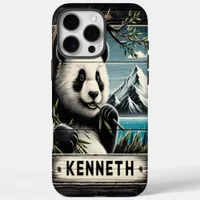 Panda's Mountain Vista: Bamboo Treat iPhone 16 Pro Max Case