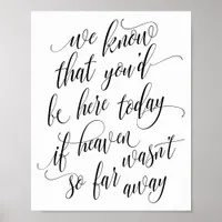 Luxe Calligraphy In Memory Sign (Black)