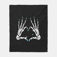 Skeleton Hand Classic Halloween Fleece Blanket