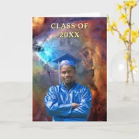 Class of 20XX Custom Photo Orion Nebula Graduation Card