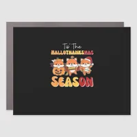 Christmas Halloween Tis The Hallothanksmas Season Car Magnet