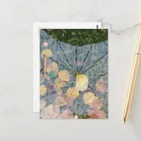 Autumn leaves in a Pella Iowa Fountain Abstract Postcard