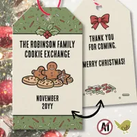 Christmas Cookie Exchange Favor Gift Tags