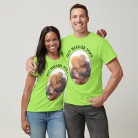 Just Married His And Hers Unisex Lime Green T-Shirt