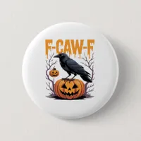 F-Caw-F Classic Halloween Raven Pumpkin Tee - Spoo Button