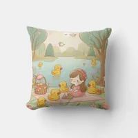 Rubber Duckie Duck  Throw Pillow