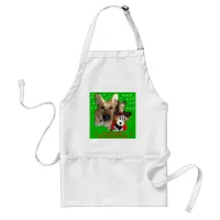 Christmas German Shepherd & Toy Reindeer Adult Apron