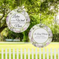 Almost Pink Hydrangea Watercolor Memorial Keepsake Wind Chime