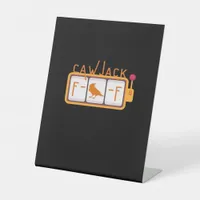 F-Caw-F Jackpot Retro Graphic Pedestal Sign