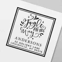 Jingle All The Way Christmas Address Self-inking Stamp