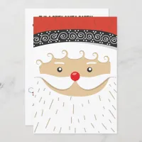 Big Santa Face Dirty Santa Gift Exchange Party ZPR Invitation