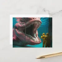 Pink Undersea Monster Postcard