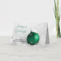 Elegant Green Ornament Festive Company Holiday