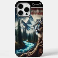 Snow Leopard's Mountain View iPhone 16 Pro Max Case