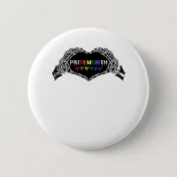 Month Skeleton Heart Hands LGBTQIA Creative Style Button
