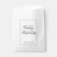 Elegant Black and White Wedding Favor Bag