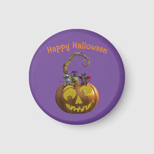 Cute Halloween Mouse Trio Magnet