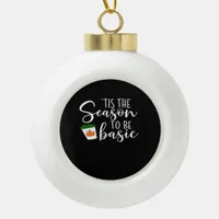 Tis Season To Engaged Engagement Announcement Ceramic Ball Christmas Ornament