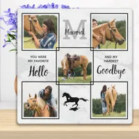 Personalized Pet Horse Memorial Keepsake 5 Photo Plaque