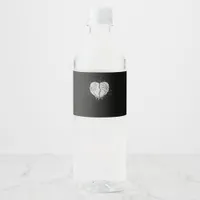 Halloween Skeleton Hands With Heart Classic Style Water Bottle Label