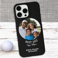 Golf Themed Best Dad By Par Photo Father's Day iPhone 16 Pro Max Case