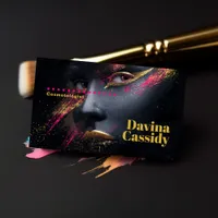 Golden Glow Neon Business Card