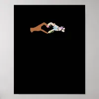 Skeleton Hands Heart Show Clean Graphic Mood Poster