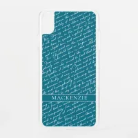 Teal Jane Austen Pride Prejudice Netherfield Ball iPhone XS Max Case