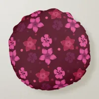 Shades of Pink Hawaiian Print Throw Pillow