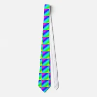 Diagonal Rainbow Gradient Blue to Green Tie