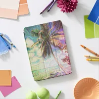 Abstract Rainbow Palm Tree on Isla Saona Caribbean iPad Air Cover