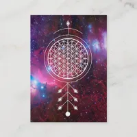 *~* Flower of Life Nebula Reiki Yoga Astrology Business Card