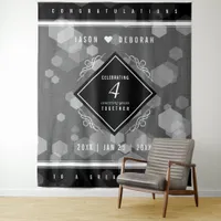 Elegant 4th Linen Wedding Anniversary Celebration Tapestry