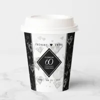 Elegant 60th Diamond Wedding Anniversary Paper Cups