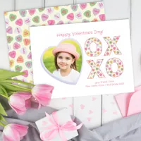 XOXO Heart Photo Classroom Valentine’s Card