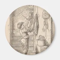 Playing on the Stairs Magnet