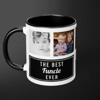 The Best Funcle Ever Black Collage Photo Uncle Mug